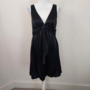 Graham  & Spencer Silk Bubble Hem Mini Black Dress